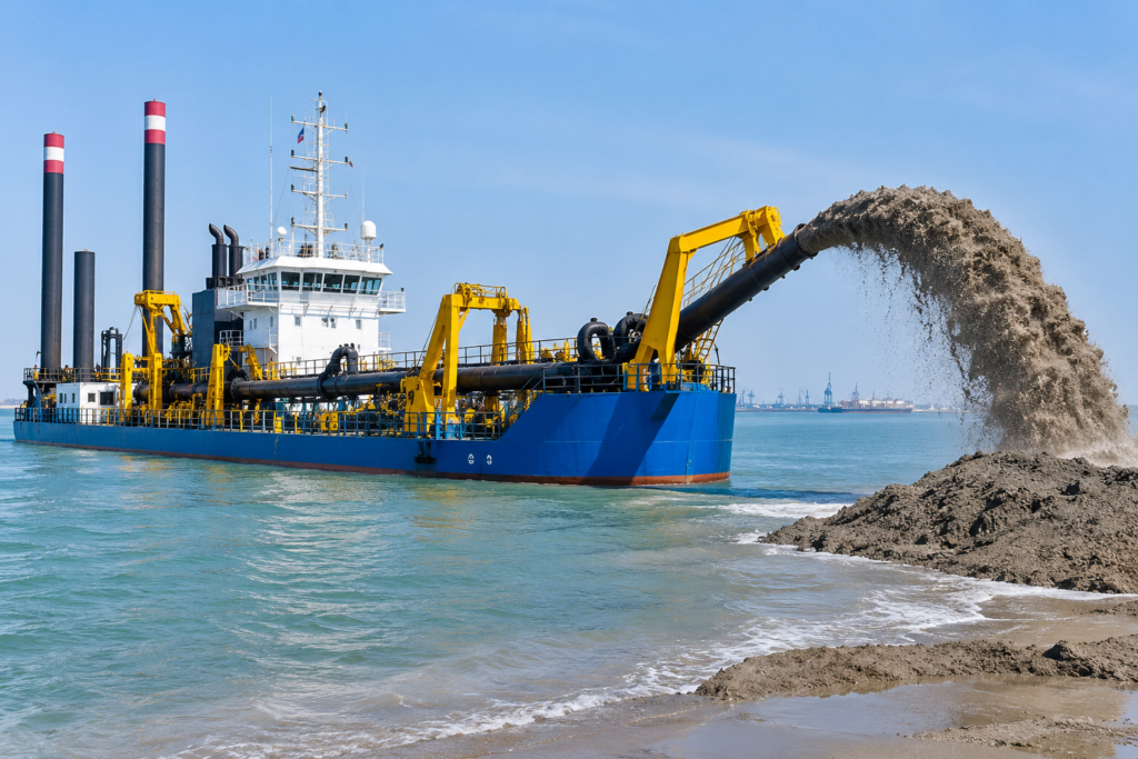 Unloading Dredgers